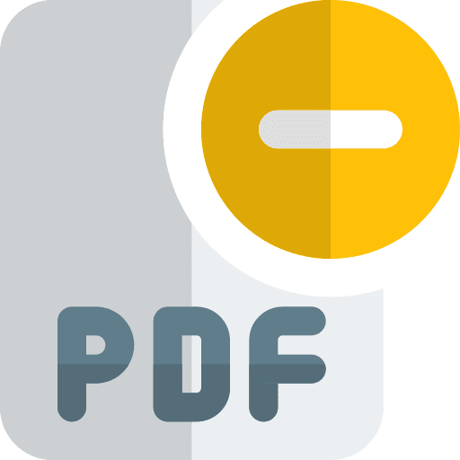 Delete portable document format type delete icon