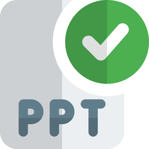 Verified ppt format professions and jobs ppt file format icon