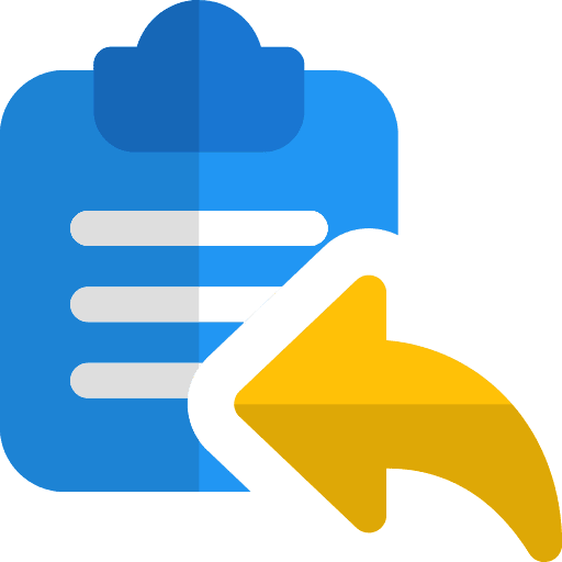 Reply register record book files and folders icon