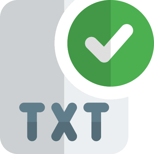 Approve application file extension txt icon
