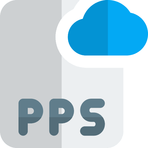 Cloud computing interface pps symbol pps file format icon