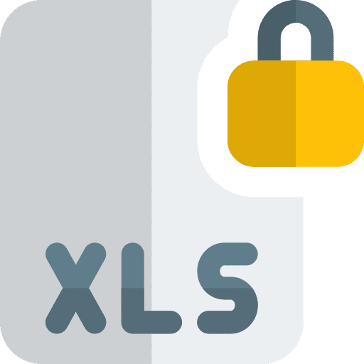 Locked spreadsheet locked technology icon
