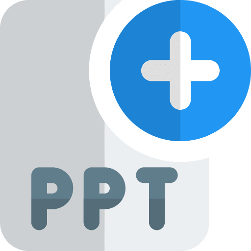 New ppt file format interface professions and jobs icon