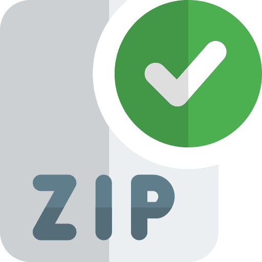 Verified documents compressed interface icon