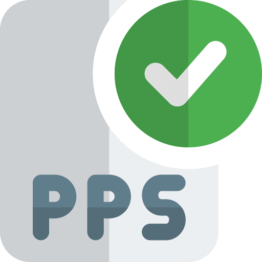 Verified pps extension pps file format interface icon
