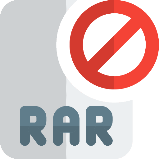 Blocked interface professions and jobs roshal archive compressed icon