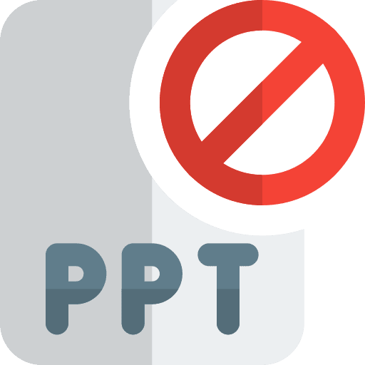 Blocked ppt file ppt format blocked icon
