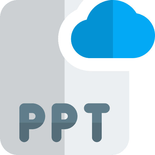 Cloud ppt file ppt format files and folders icon