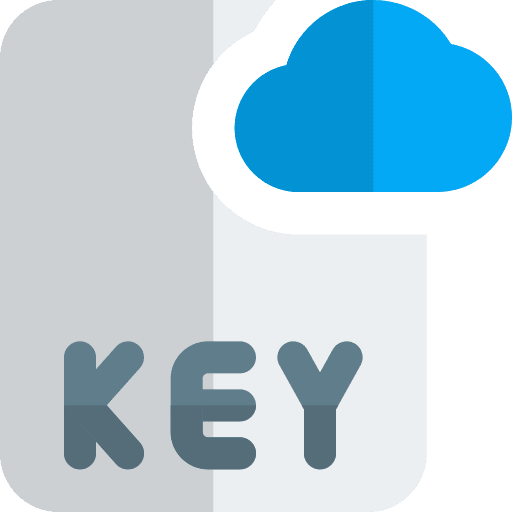 Cloud private unlocked key icon
