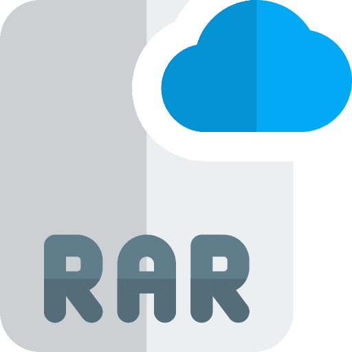 Cloud rar interface rar format icon