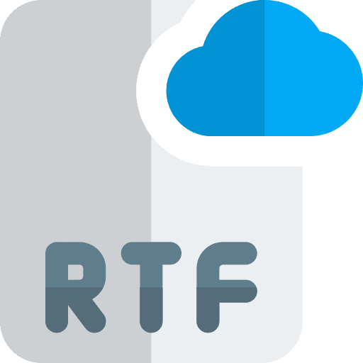Cloud text formatting cross platform rtf icon