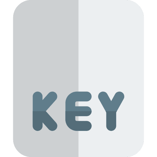Key storage document interface icon
