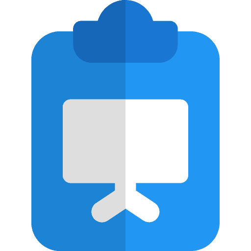 Presentation files and folders file education icon
