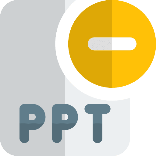 Remove files and folders powerpoint ppt file format icon