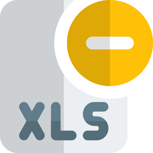 Remove professions and jobs technology xls icon