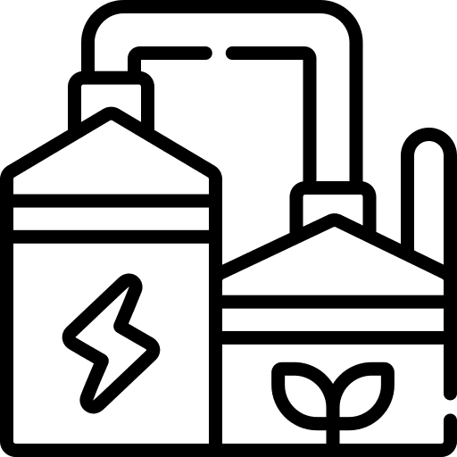 Biogas ecology and environment plant gas icon