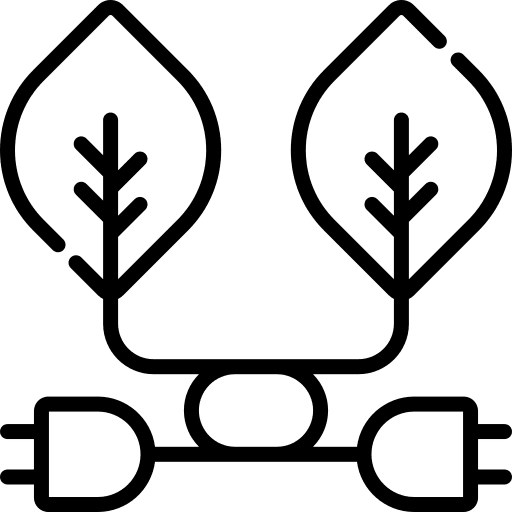 Biomass leaf plant electric icon