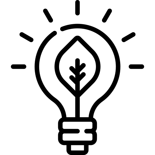 Green energy save the planet light bulb green energy icon
