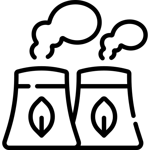 Eco factory eco factory nuclear energy ecology and environment icon