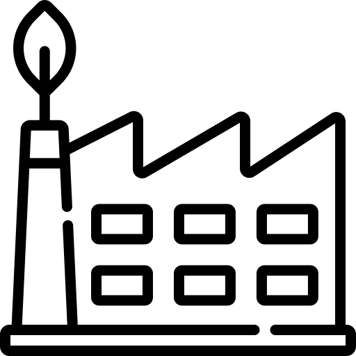 Eco factory green factory environment nature icon