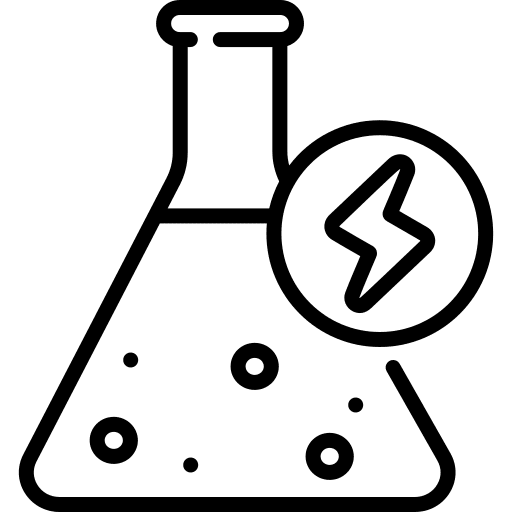 Flask green energy flask power icon