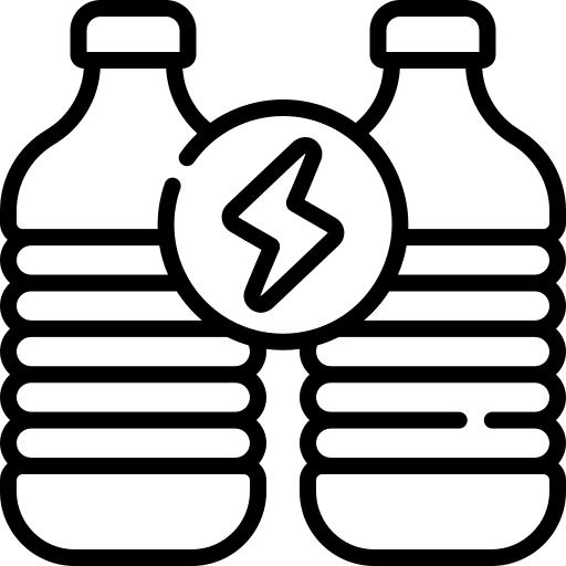 Plastic bottle garbage nature recycle icon