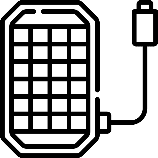 Power bank camping charge electronic icon