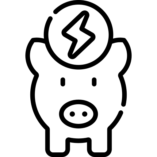 Save energy piggy save energy energy icon