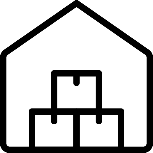 Boxes storage warehouses shipping and delivery icon