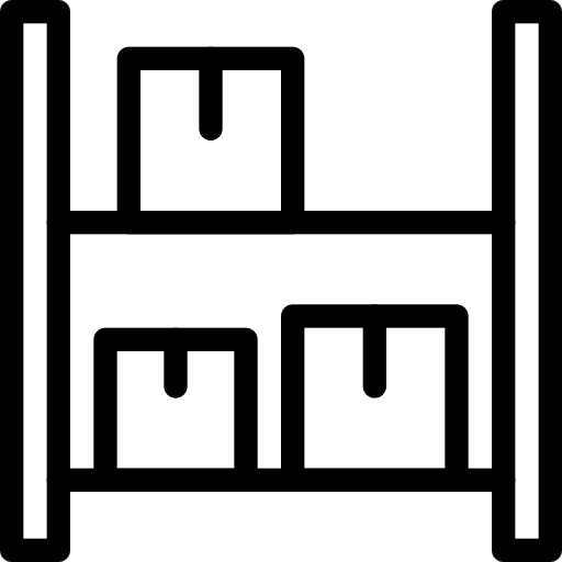 Store rack storage furniture and household icon