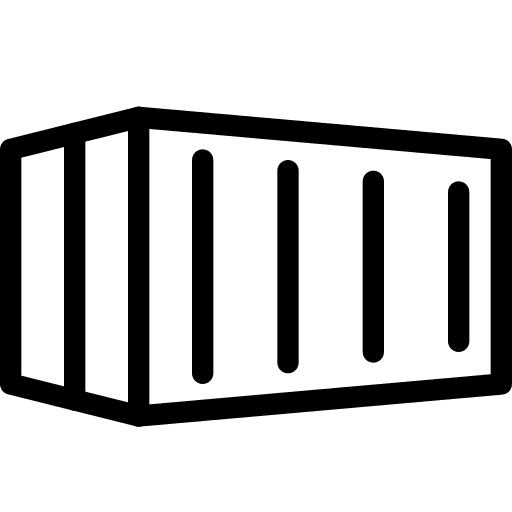 Worldwide shipping transport containers storage box icon