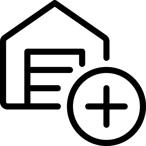 Add delivery empire state building storage icon