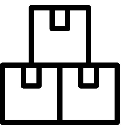 Boxes industry quantity shipping and delivery icon