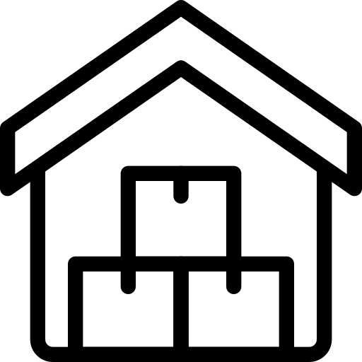 Boxes warehouses industry shipping and delivery icon