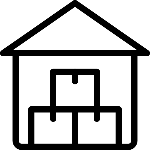 Garage delivery warehouses empire state building icon