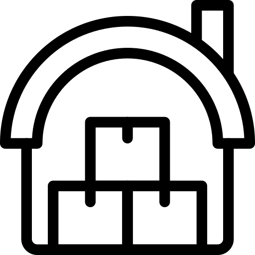 Shed warehouse delivery structure icon
