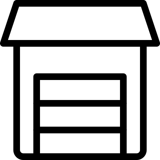 Small empire state building warehouses industry icon