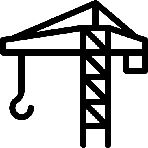 Tower crane shipping and delivery tower crane containers icon