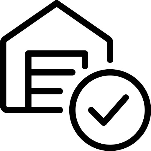 Checked storage empire state building warehouse icon