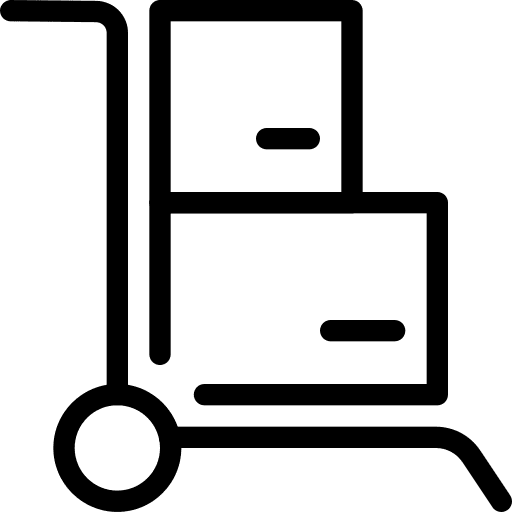 Push cart transport industry delivery icon