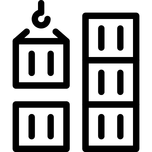 Stack economy marketing containers icon