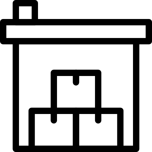 Boxes shipping warehouses empire state building icon