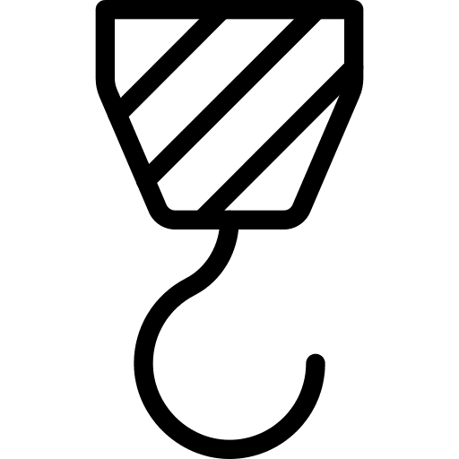 Hook construction and tools lift contruction icon