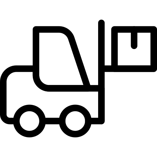 Vehicle shipping and delivery transportation vehicle icon