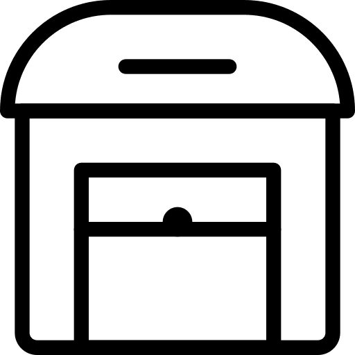 Shutter boxes delivery structure icon