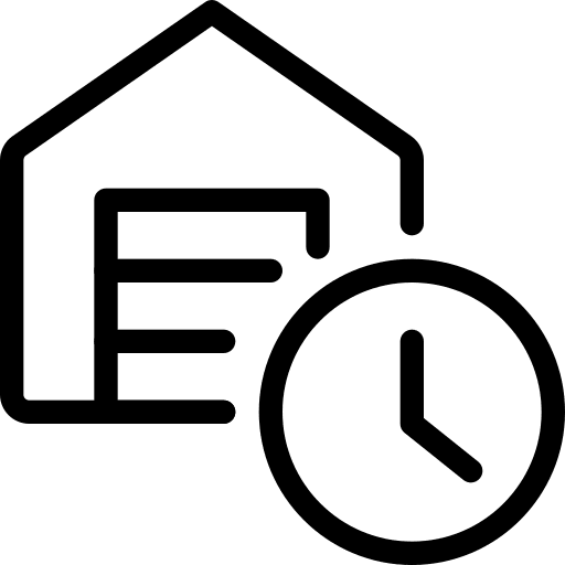 Timer shipping delivery warehouses icon