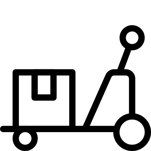 Waggon packages cart logistics delivery icon