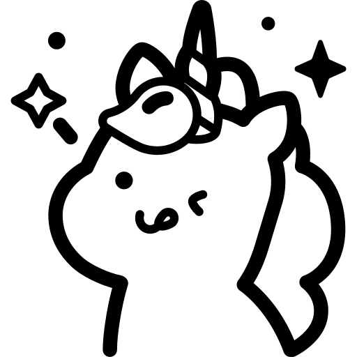 Unicorn fairy tale fantasy animals icon