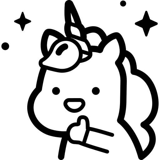 Unicorn fairy tale legend feelings icon