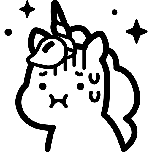 Unicorn fantasy sick legend icon